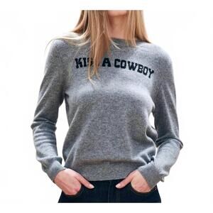 NEW JUMPER1234 kiss a cowboy sweater in grey